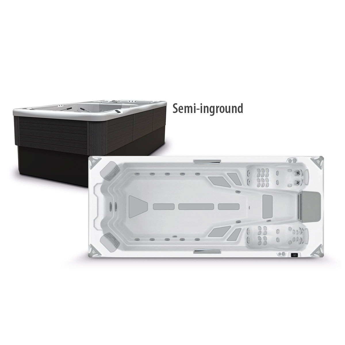 Wellis Grand Prix swimspa semi-inground - kombó nézet