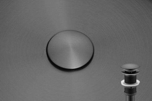 Marigold pultra építhető mosdó - Gun Grey - WB00557 - klikk-klakk leeresztő Wellis Marigold pultra építhető mosdó - Gun Grey